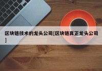 区块链技术的龙头公司[区块链真正龙头公司]